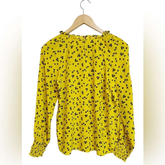 Boden Silk Floral Ruffle Long Sleeve Blouse Size 2 - Picture 5 of 10